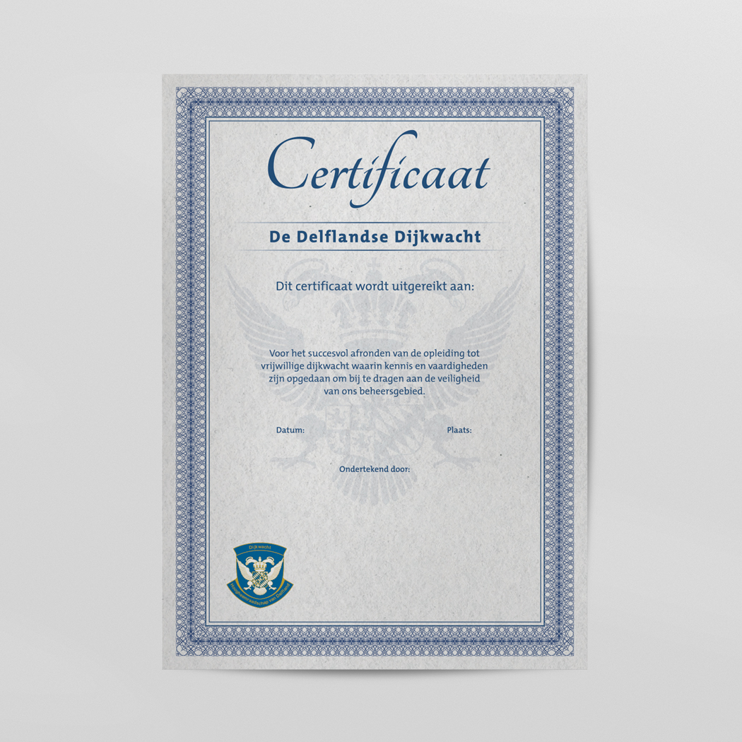 certificaat hoogheemraadschap van delfland