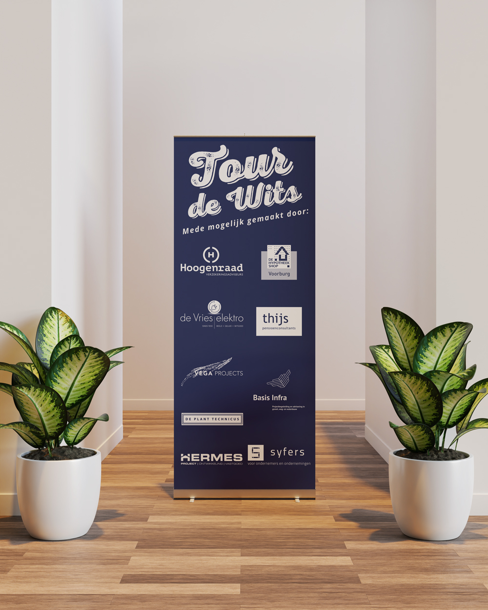 roll up banner hoogenraad makelaars