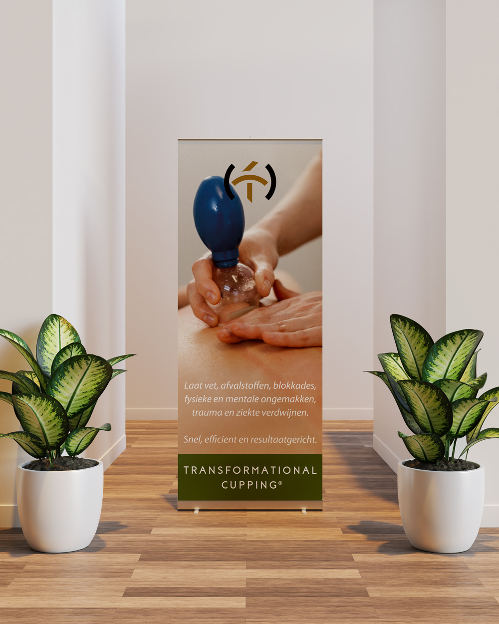 roll up banner transformational cupping
